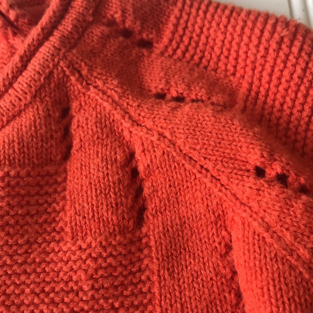Soft surroundings wool blend sweater orange - Picture 6 of 7